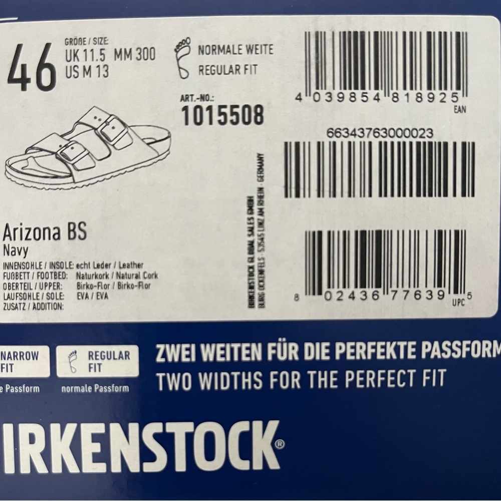 Birkenstock Men's Blue Textured Sandals - Picture 3 of 6